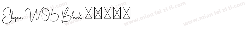 Eloque W05 Black字体转换
